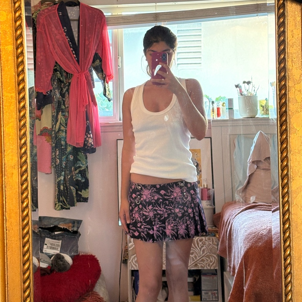 Tiger Mist pleated mini skirt